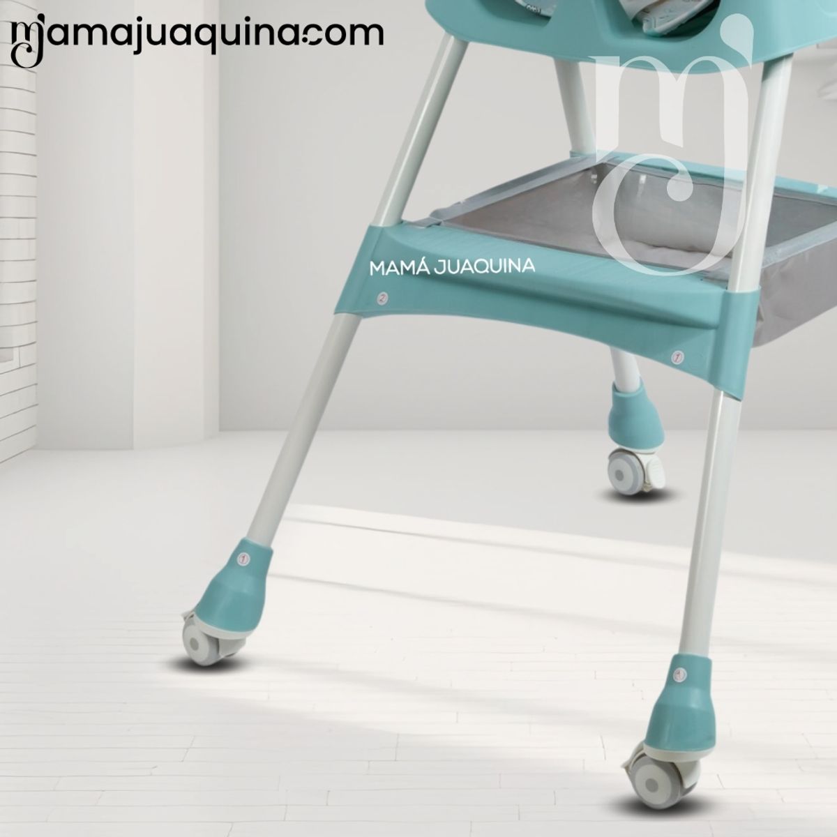 BABY - Silla de Comer con Mecedora «LULÚ» con juguete Light Blue