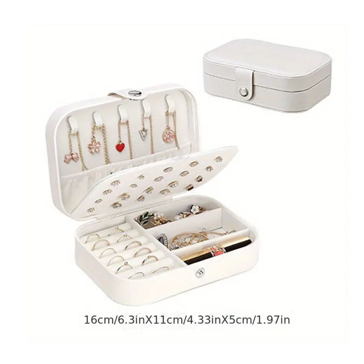 GENERICO - Joyero organizador de joyas mediano 4 colores