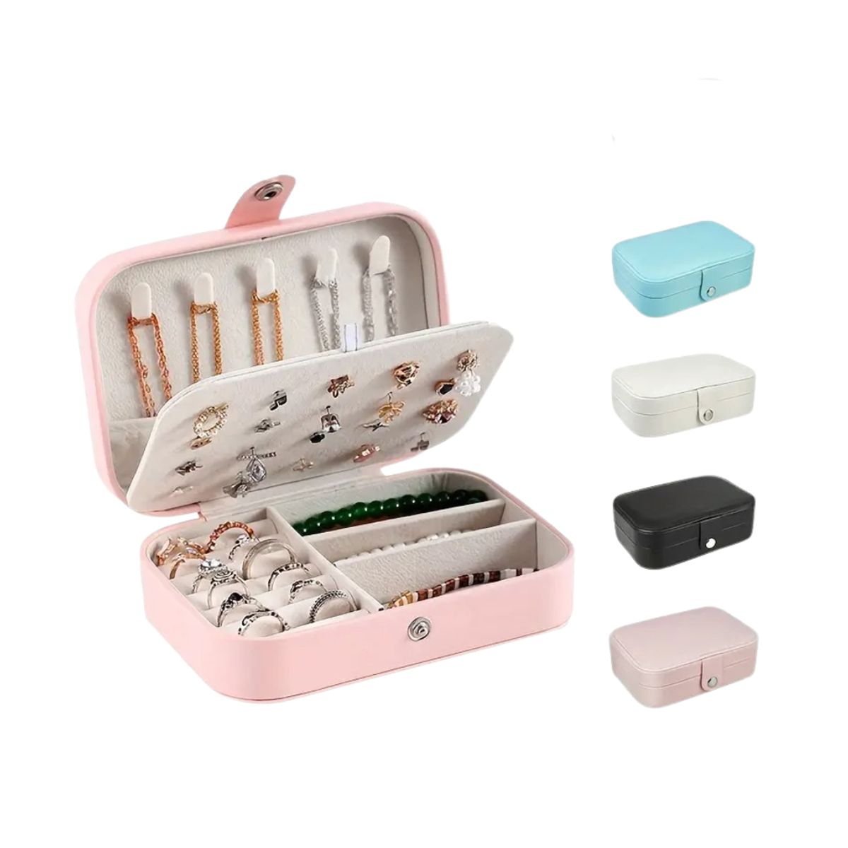 GENERICO - Joyero organizador de joyas mediano 4 colores