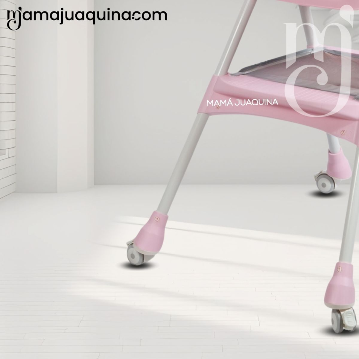 BABY - Silla de Comer con Mecedora «LULÚ» con juguete Pink