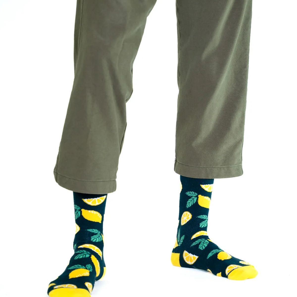 BILLY BROWN - Medias Lemon Coloridos con Diseño, Unisex, 1 Par