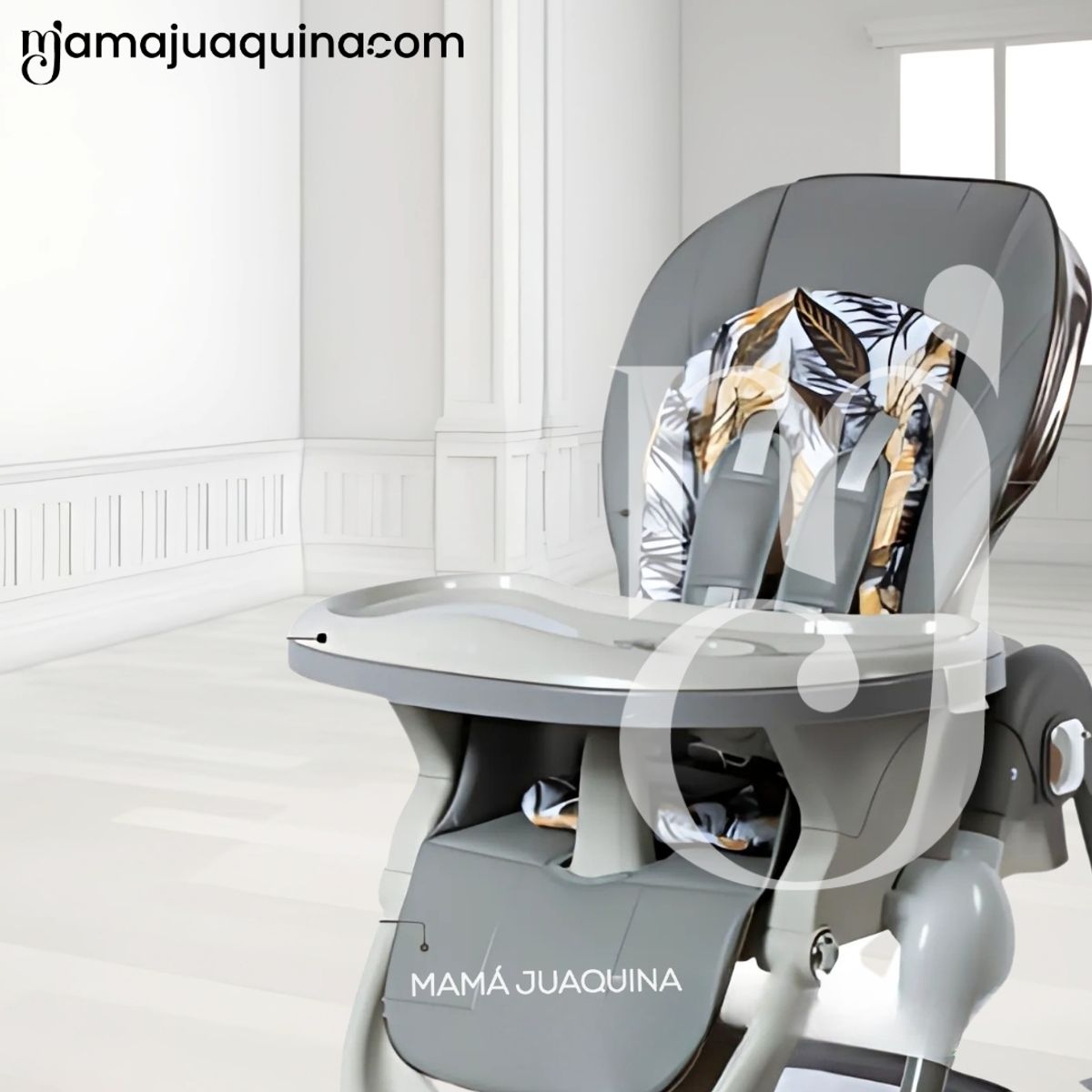 BABY - Silla de Comer de Lujo «GROOMI» Edición Limitada Gray