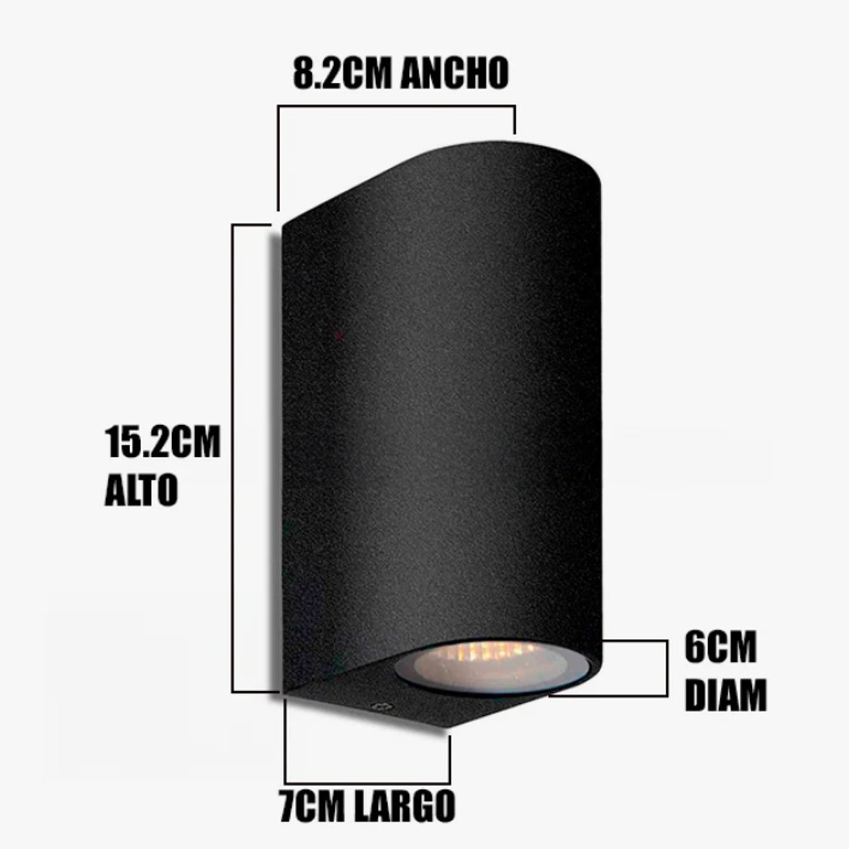 GENERICO - Aplique Lampara de Exterior Led 6W Luz Calida