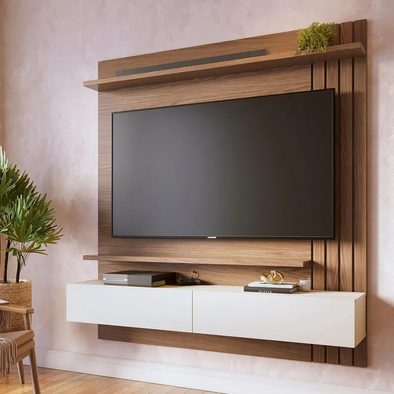 PAZART MUEBLES - CENTRO DE ENTRETENIMIENTO PANEL HONOLULU ALMENDRA 65