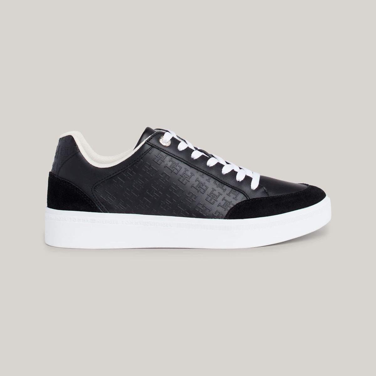 TOMMY HILFIGER - Zapatillas de cuero mixta TH Monogram