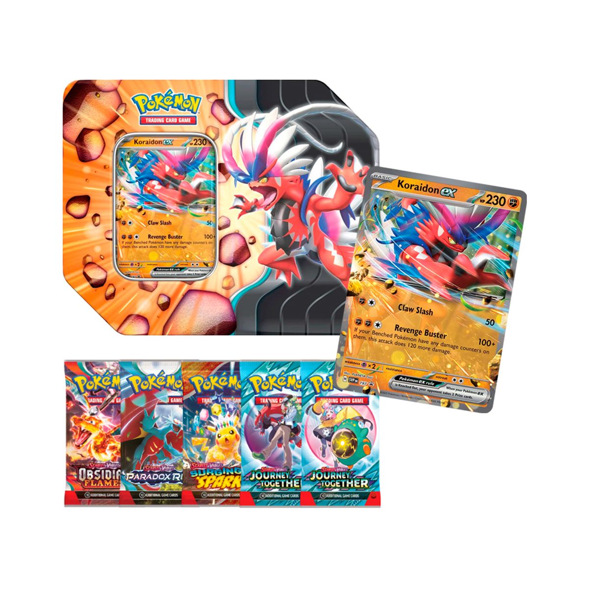 POKEMON - Pokemon TCG Slashing Legends Tin Koraidon Ingles