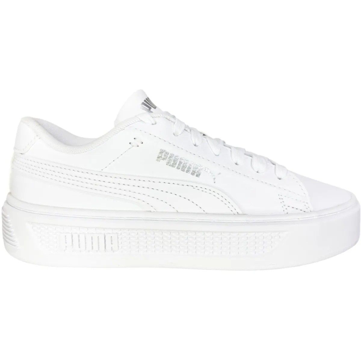 PUMA - Zapatilla Puma Smash Platform V3 390758 01 Blanco para Mujer