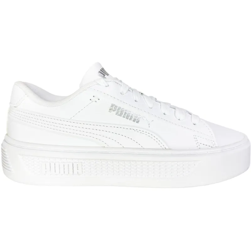 PUMA - Zapatilla Puma Smash Platform V3 390758 01 Blanco para Mujer
