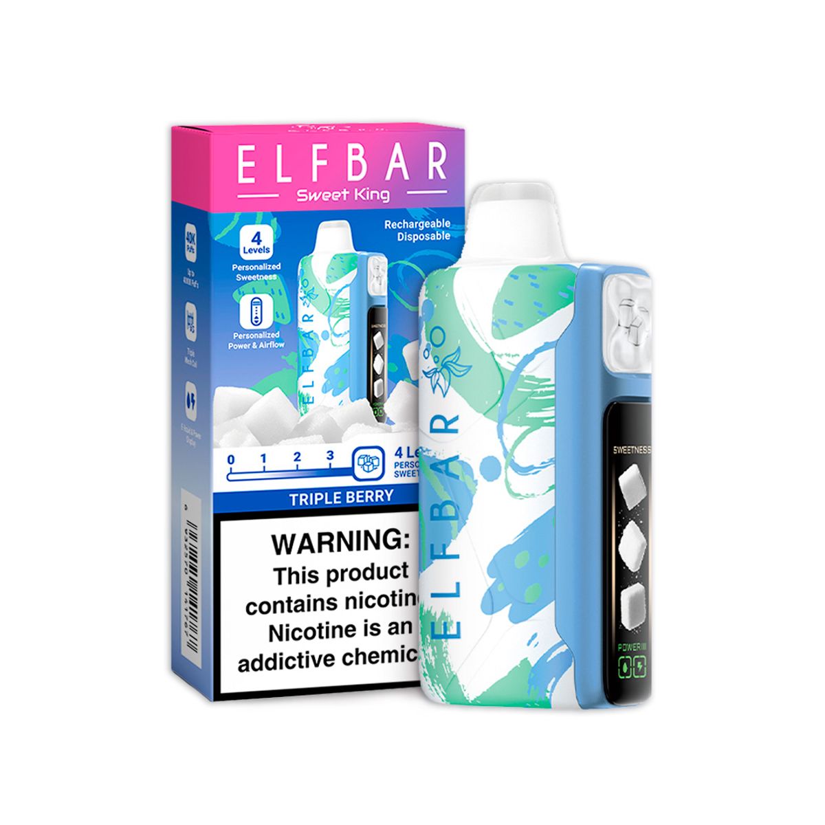 VAPE STATION - ElfBar Sweet King 40000 Puffs - Triple Berry