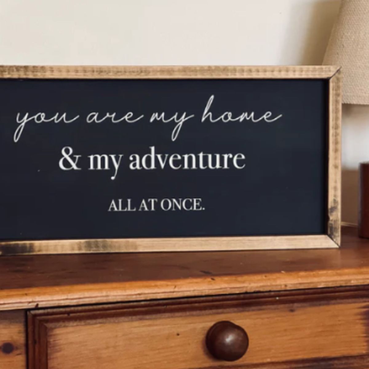 BOSQUE INVERNAL DECORACION ECO ALTERNATIVA - Letrero  pequeño en madera ALL AT ONCE