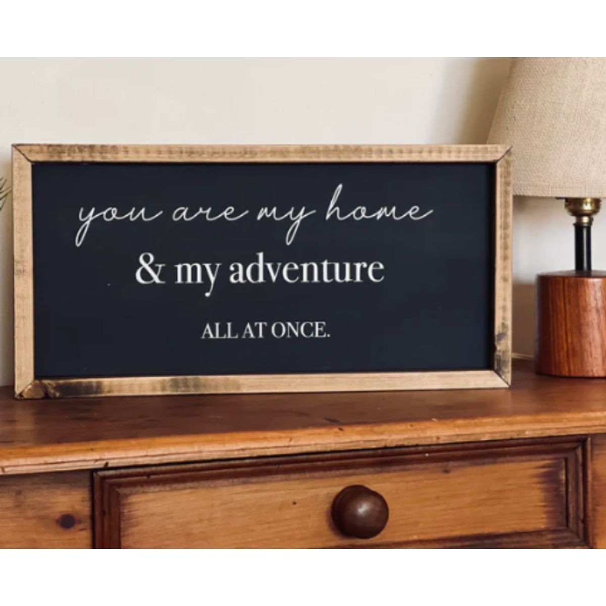 BOSQUE INVERNAL DECORACION ECO ALTERNATIVA - Letrero  pequeño en madera ALL AT ONCE