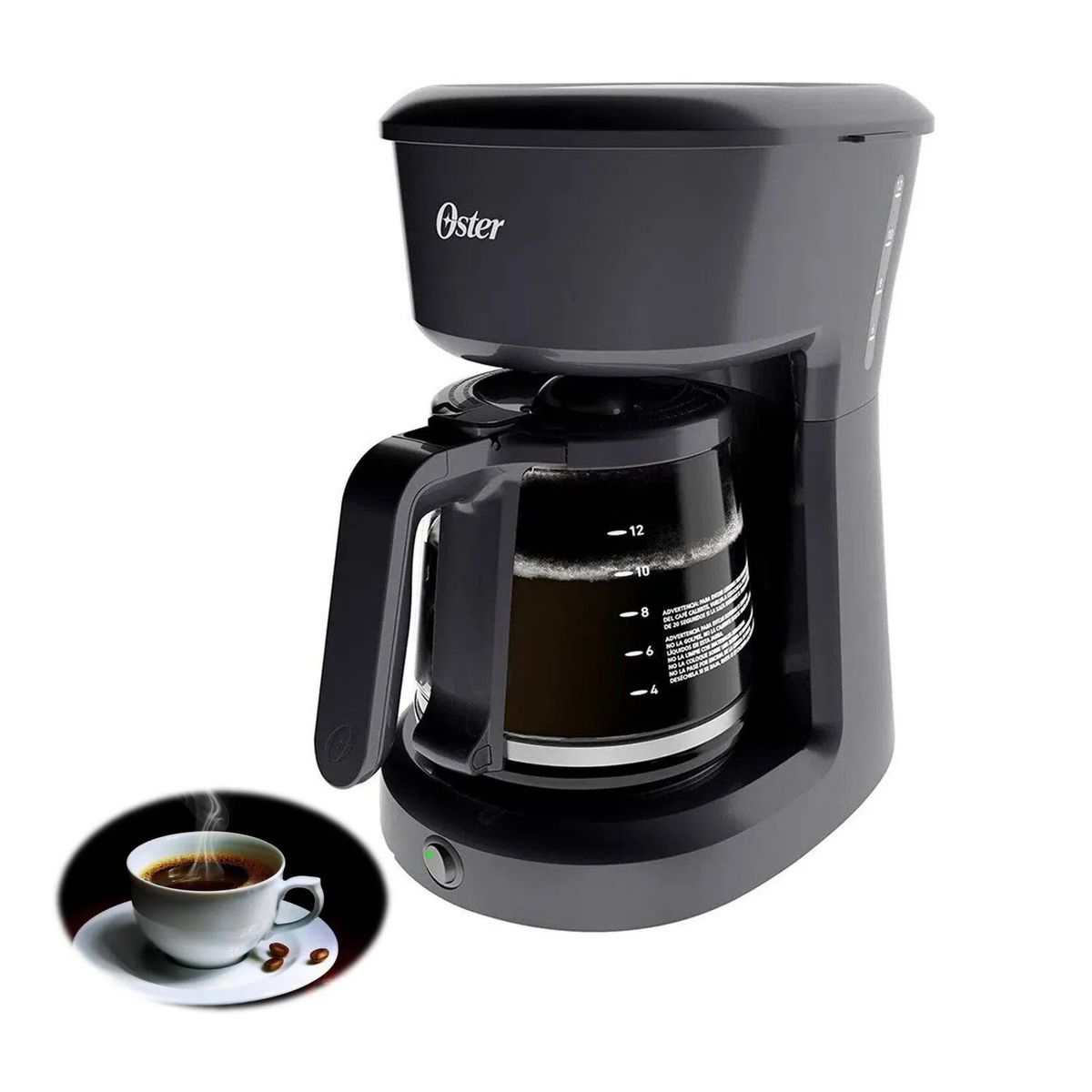 OSTER - CAFETERA OSTER DE 12 TAZAS BVSTDCS12B - NEGRO