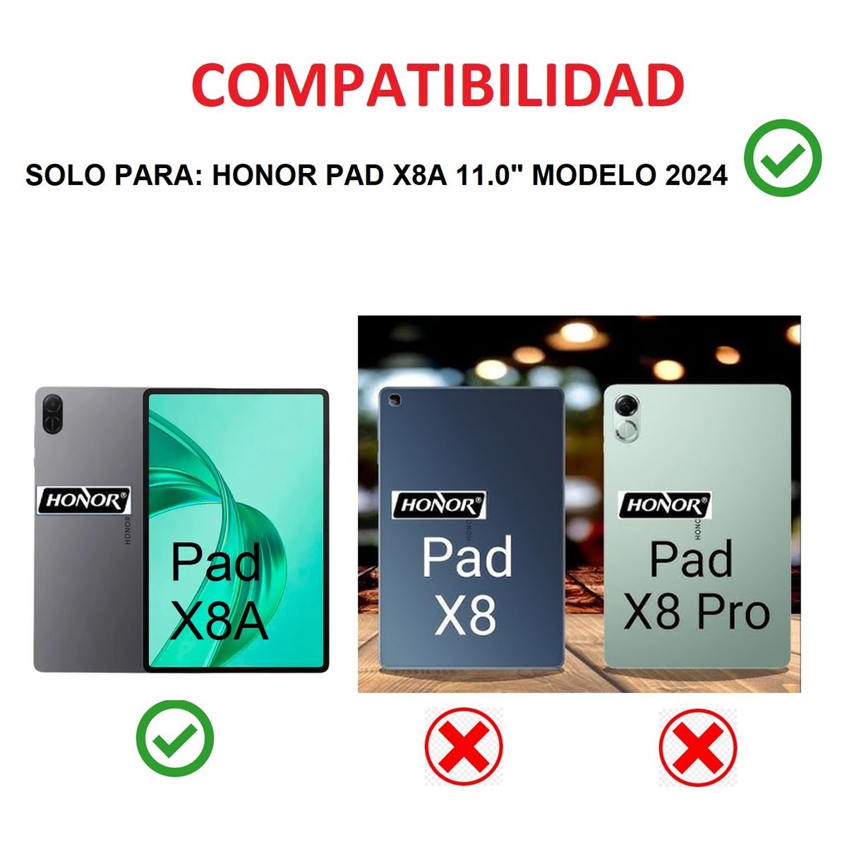 GENERICO - Funda Giratoria para Honor Pad X8A 11 Case de Cuero Protector 360°