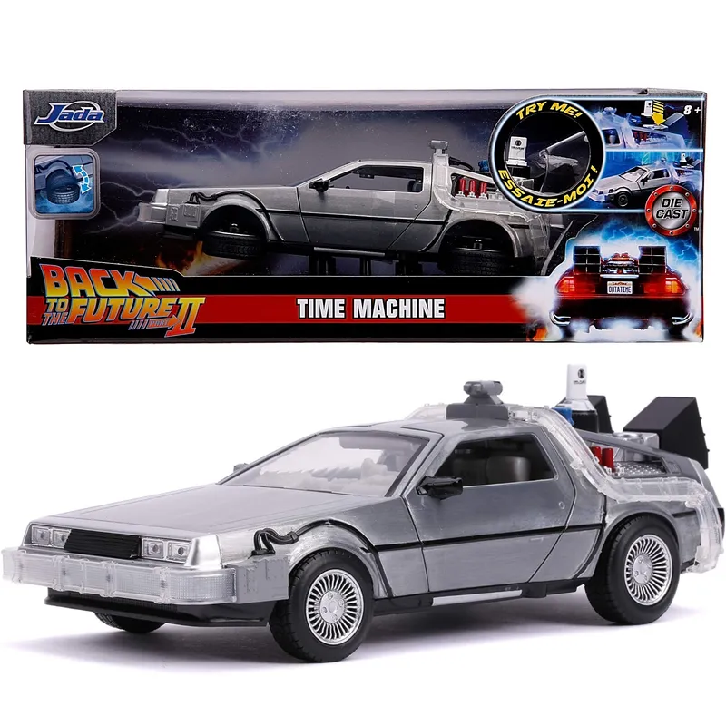 JADA TOYS - Auto Escala de Metal 1-24 Volver al Futuro Delorean Con Luces