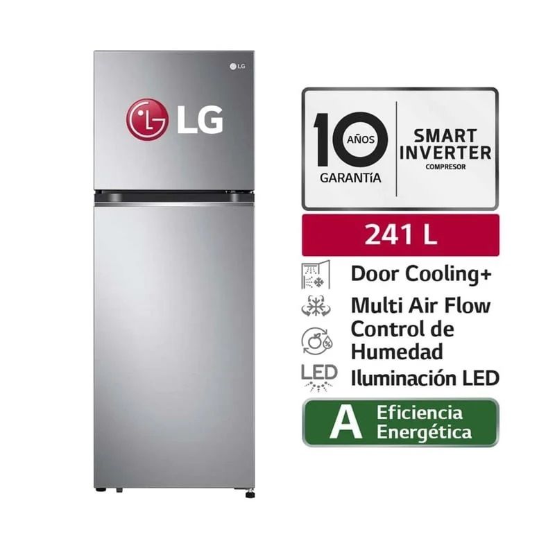 LG - REFRIGERADORA LG GT24BPP 241L PLATEADA