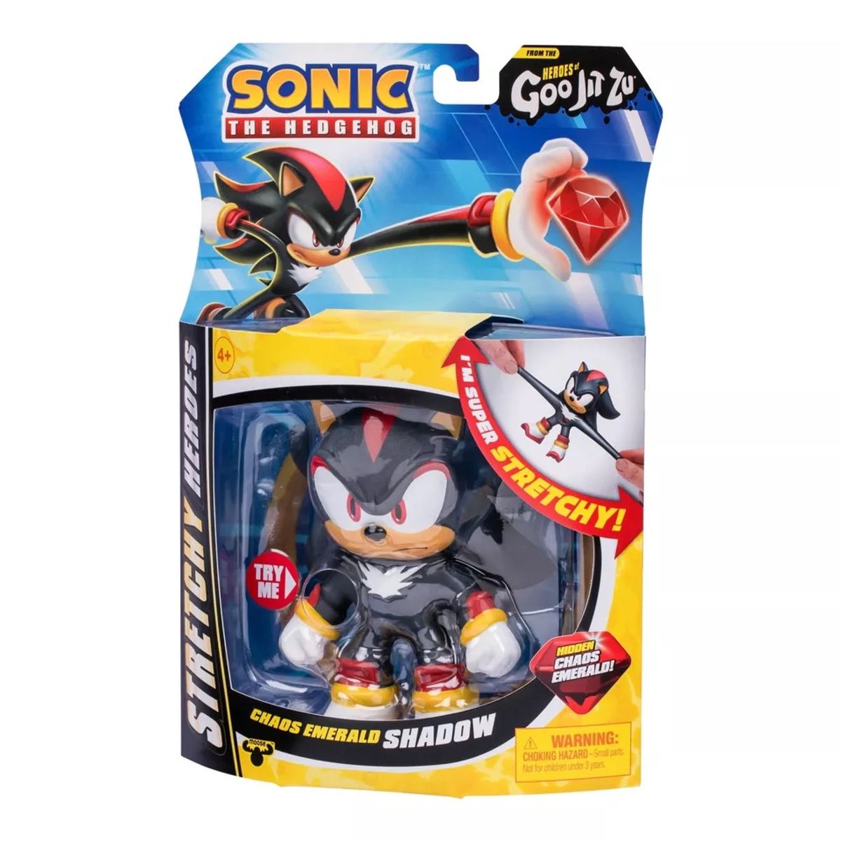 GOO JIT ZU - Goo Jit Zu Estirable Elásticos Shadow Sonic the Hedgehog Stretchy Hero