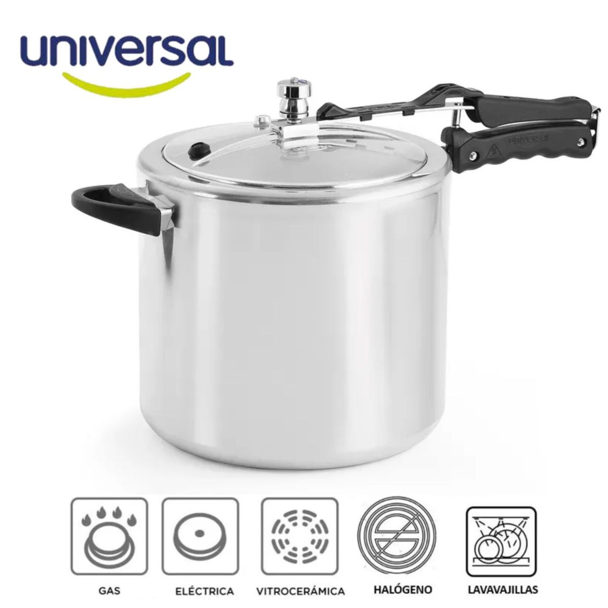 GENERICO - Olla a presión Universal 13 litros doble válvula de seguridad