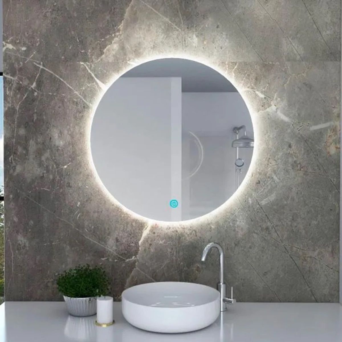 NACION MUEBLES - ESPEJO CIRCULAR LED 75x75 x34 NACION MUEBLES
