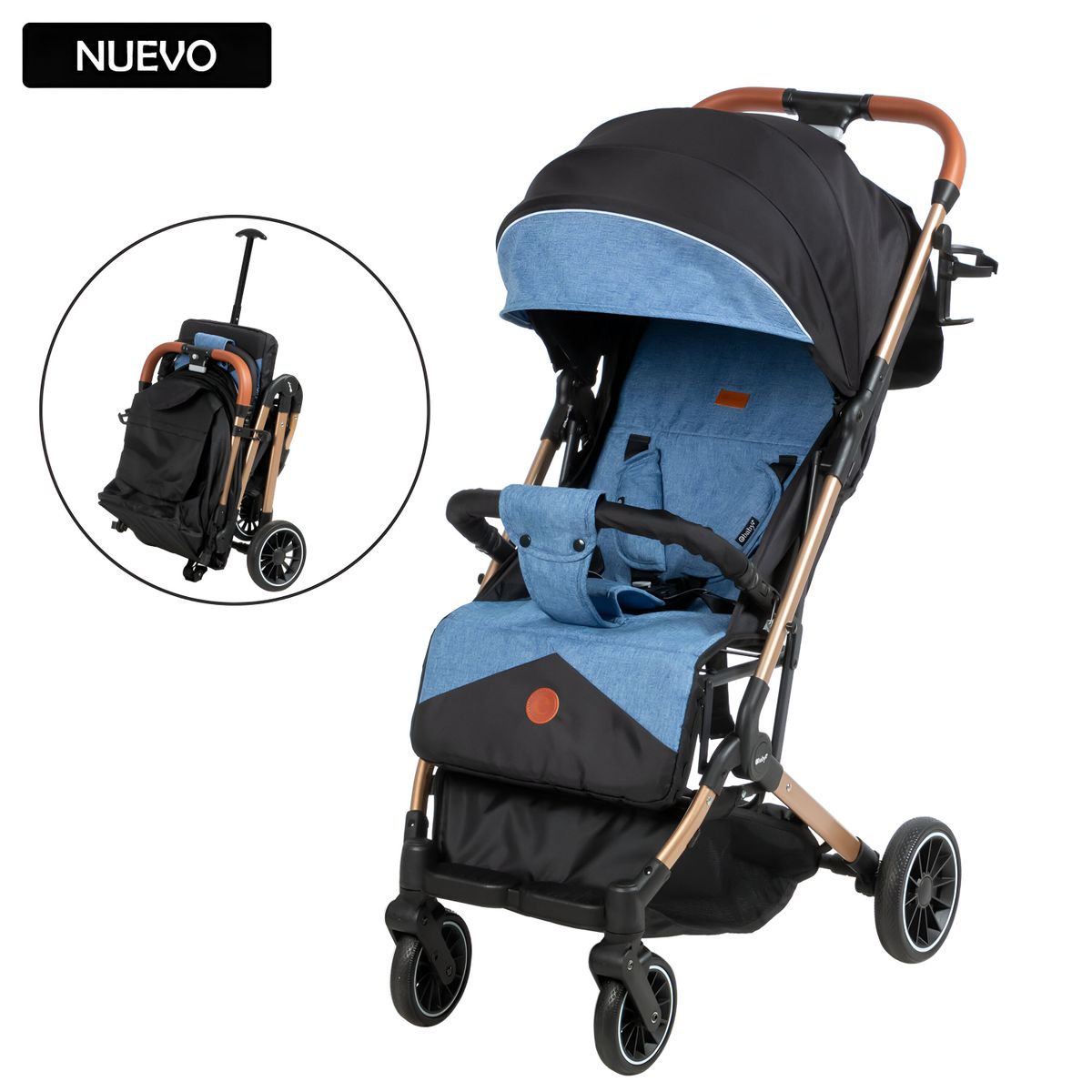 EBABY - Coche Maleta para Bebe LAINI Azul