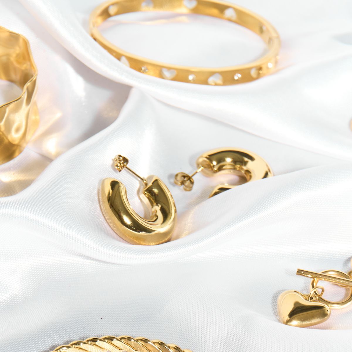 GENERICO - Argollas Chunky Entubadas Waterproof