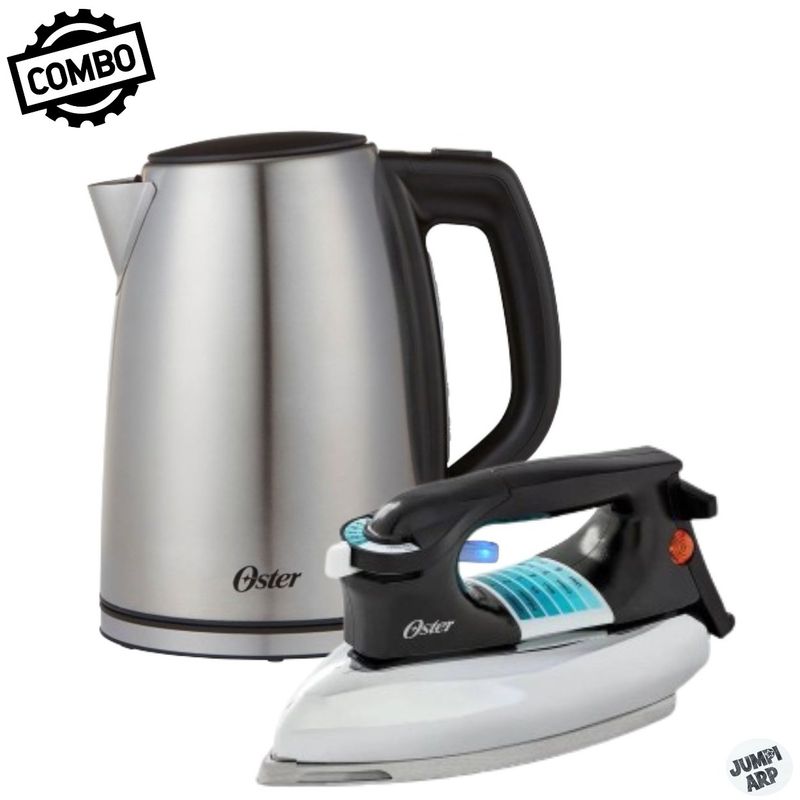 OSTER - Combo Oster Hervidor Bvstkt673ss + Plancha Gcstbv4119