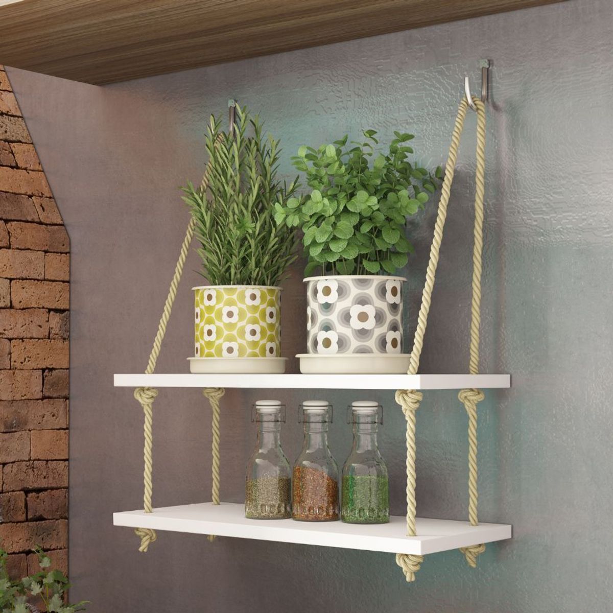 BRV MOVEIS - Repisa Lara 45 X 445 X 19 cm Blanco