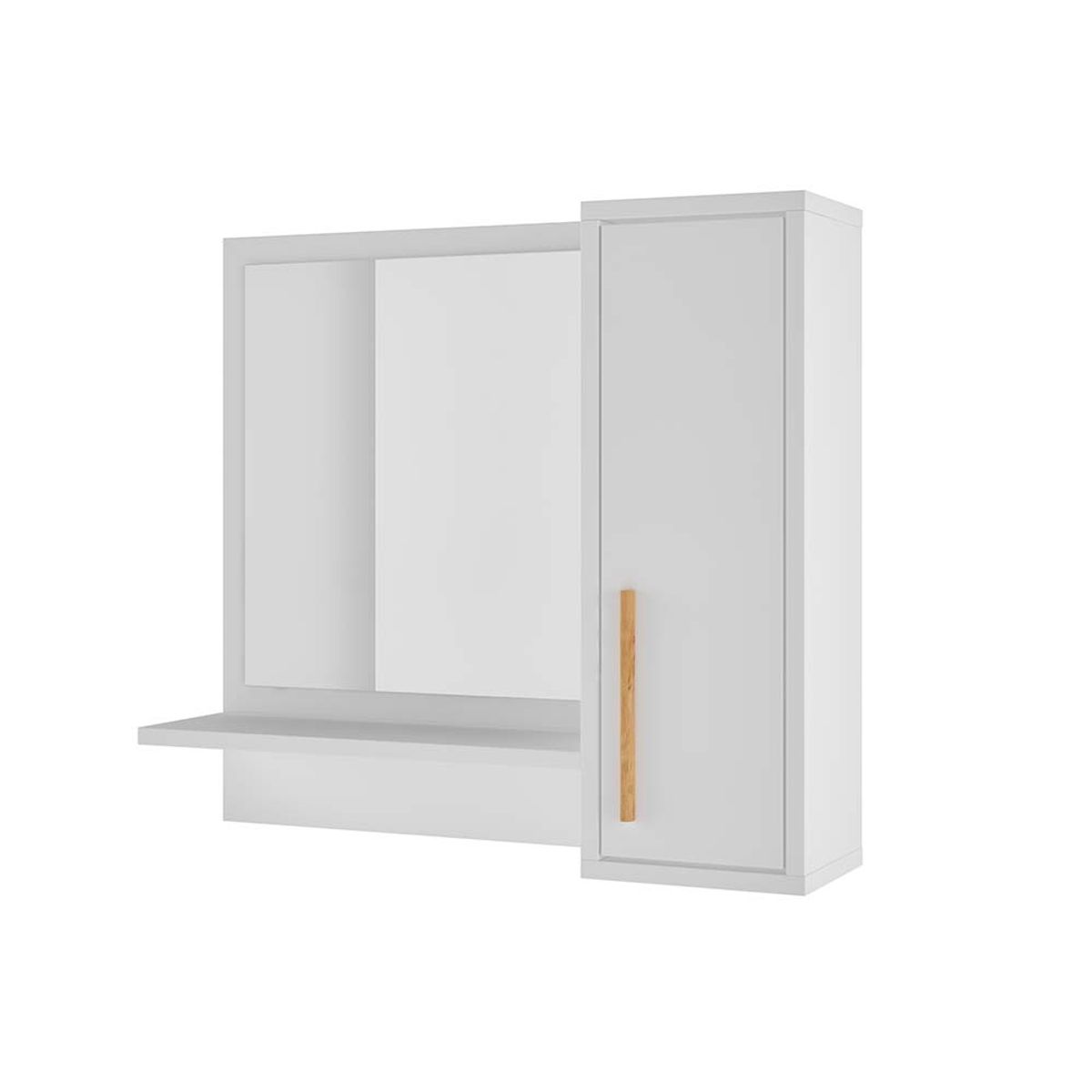 BRV MOVEIS - Repisa Roxanne 535 X 60 X 14 cm Marron Claro y Blanco