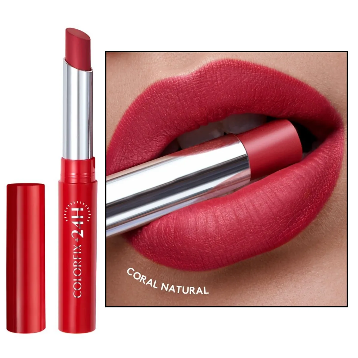 ESIKA - Labial colorfix 24h mate ésika coral natural