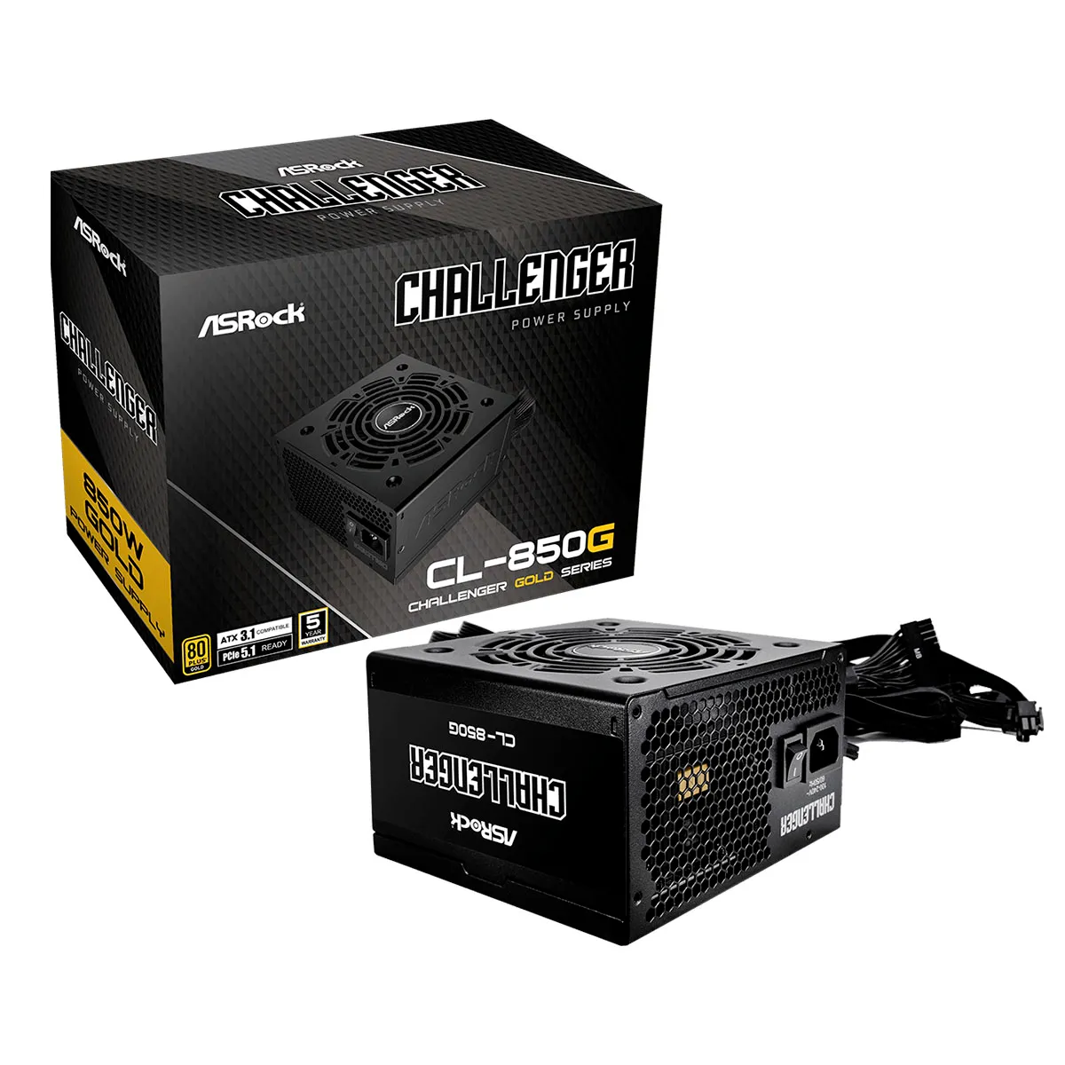 ASROCK - FUENTE DE PODER ASROCK 850W 80 PLUS GOLD (CL-850G)
