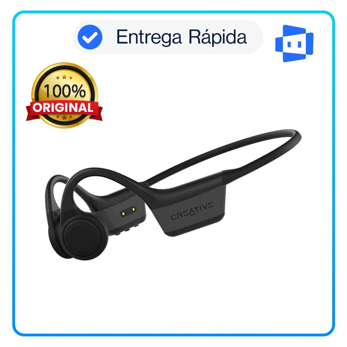 CREATIVE - Audífono con micrófono Creative Outlier Free Mini Bone Conduction BT 5.3 / 6H / IPX5 Black