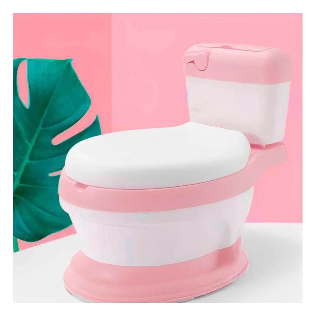 GENERICO - Pack2 Inodoro Infantil de Aprendizaje para Ninas en Rosado