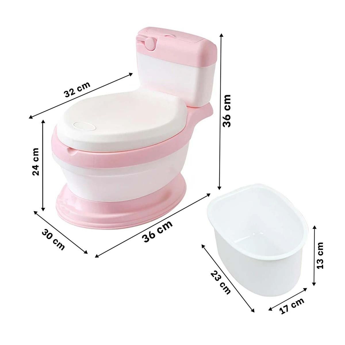 GENERICO - Pack2 Inodoro Infantil de Aprendizaje para Ninas en Rosado