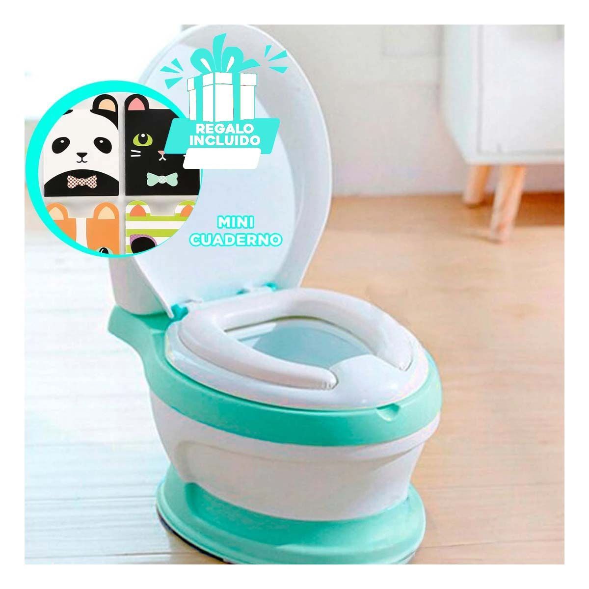 GENERICO - Pack5 Bacin Comodo y Practico en Verde Y+Regalo Agendita