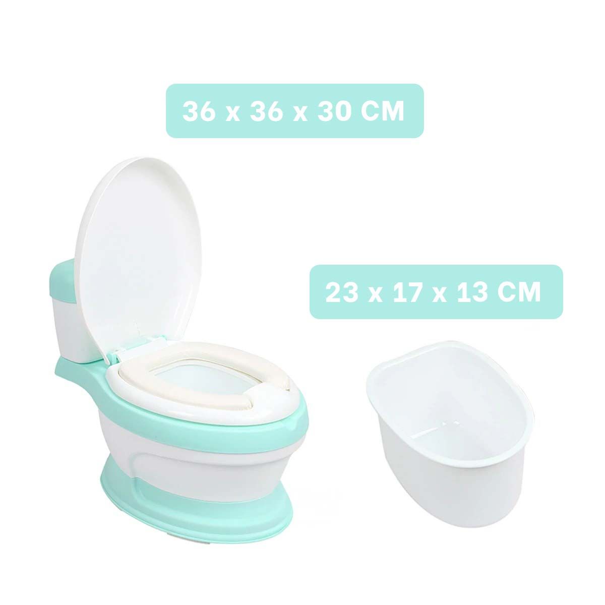 GENERICO - Inodoro Resistente de Color Verde Y+Papel de Regalo