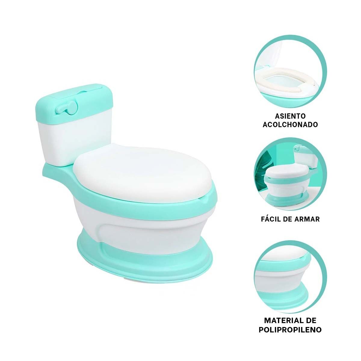 GENERICO - Inodoro Resistente de Color Verde Y+Papel de Regalo