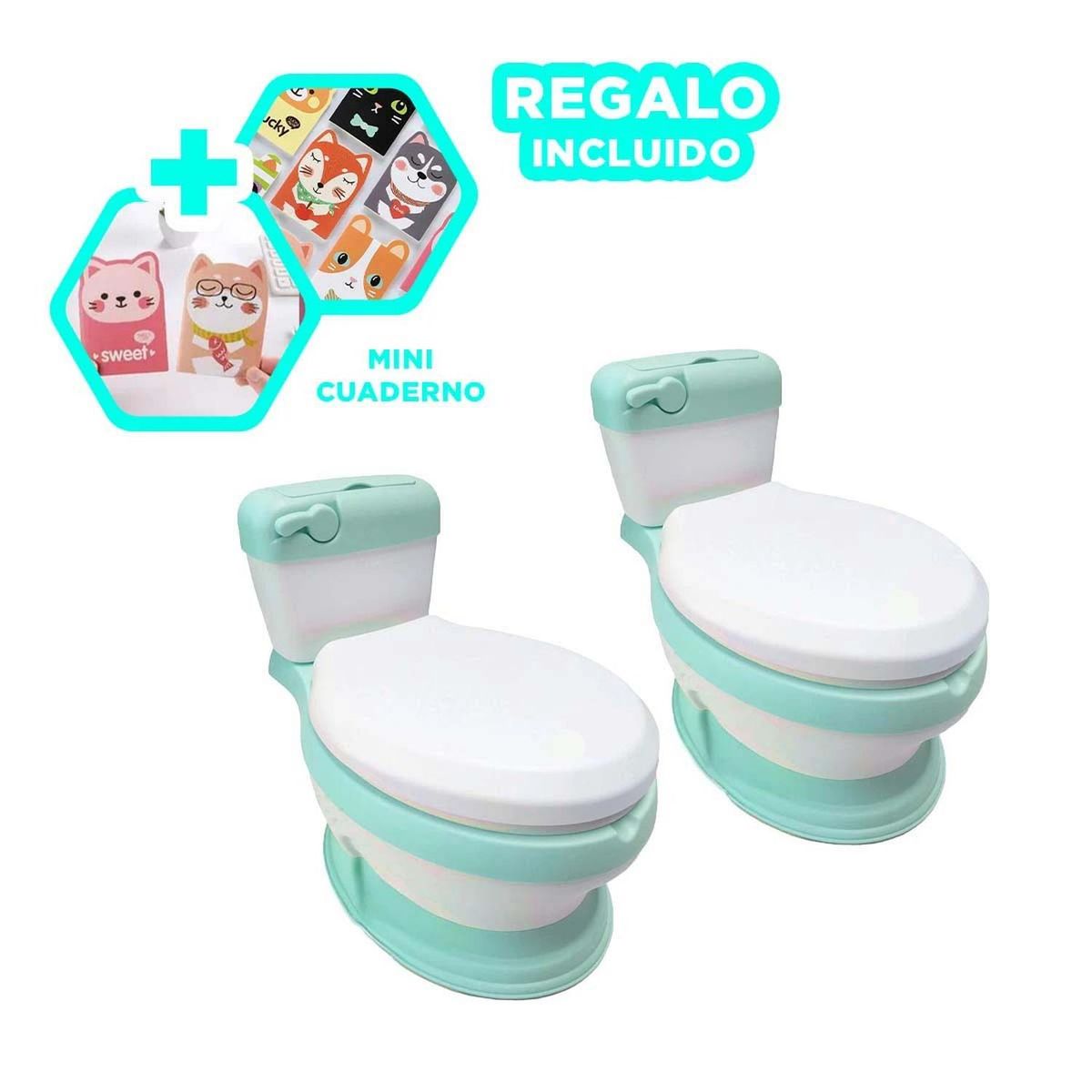 GENERICO - Inodoro con Base AcolchadoTono Verde Y+Regalo Agendita