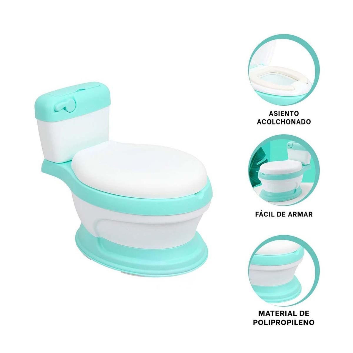 GENERICO - Inodoro con Base AcolchadoTono Verde Y+Regalo Agendita