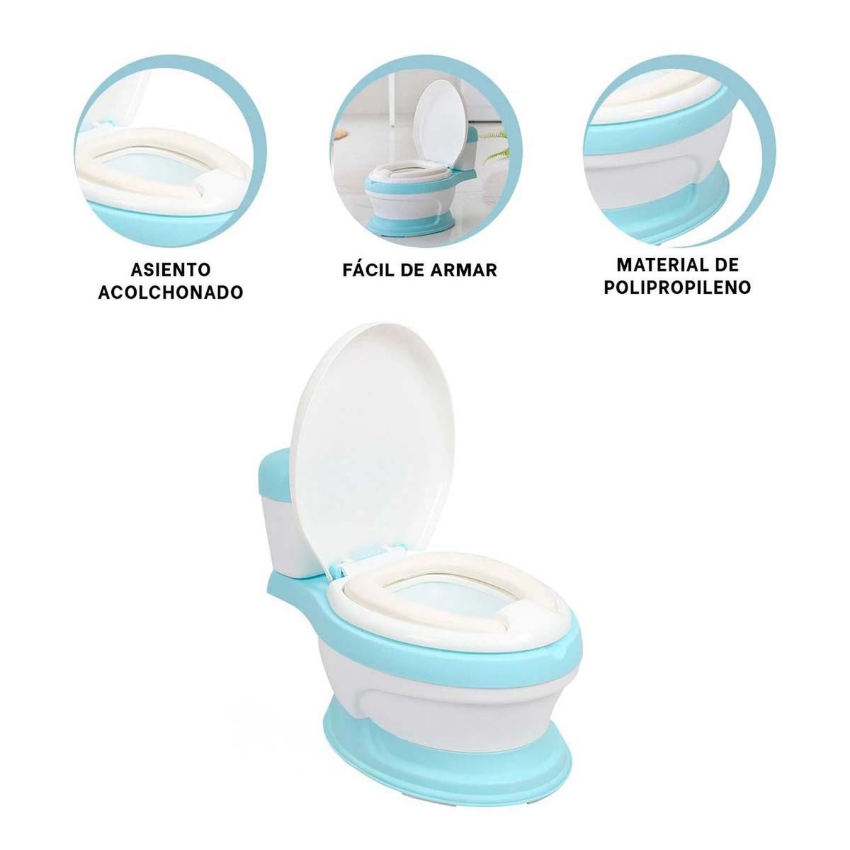 GENERICO - Pack4 Inodoro con Base en Celeste Y+Banderitas Adhesivas