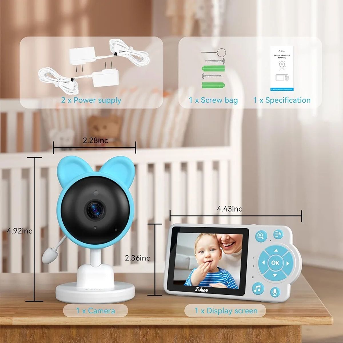 GENERICO - VIDEO MONITOR PARA BEBES HD CON DETECTOR DE LLANTO Y PROTECTOR SILICONA