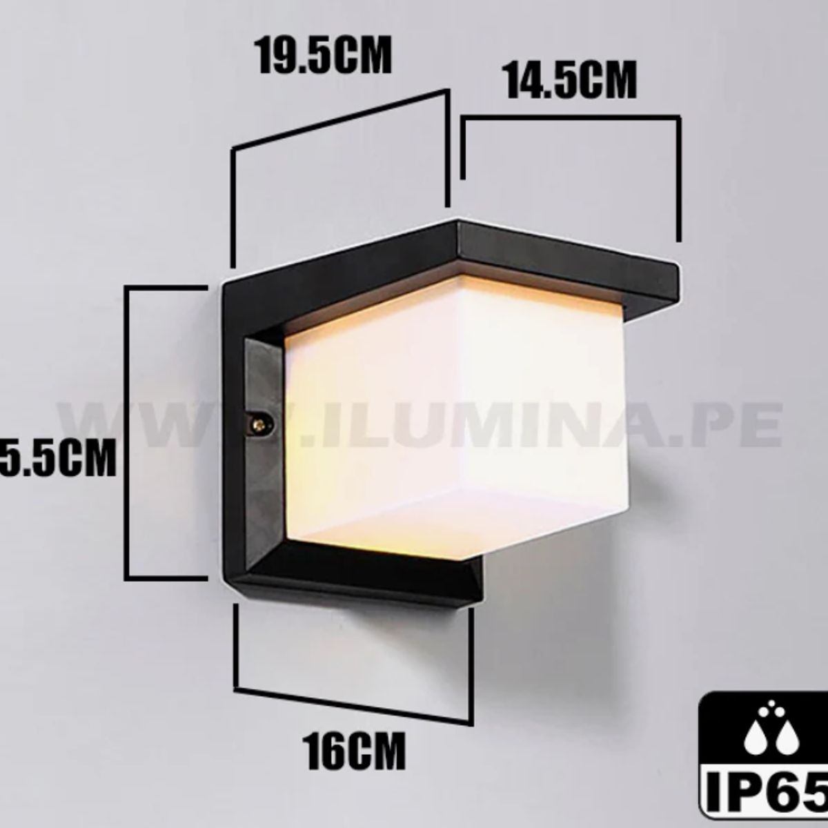 GENERICO - Aplique Lampara de Exterior Led 10W Luz Calida