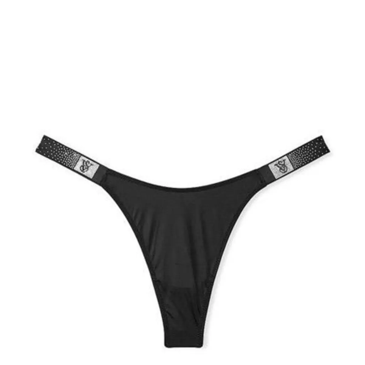 VICTORIA'S SECRET - Panty Tanga  Negra con Brillante  Victorias secret