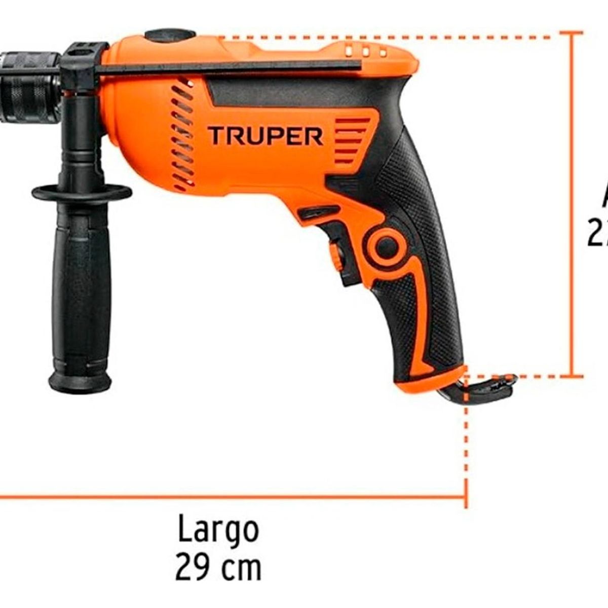 TRUPER - Taladro 1/2 600W A7-2 Truper + Set 54 pz AUTO-61 Pretul