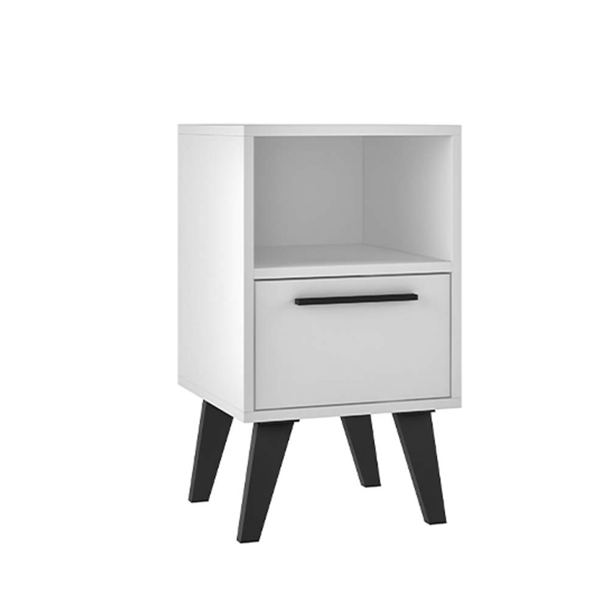 BRV MOVEIS - Velador Ivett 585 X 33 X 35 cm Blanco y Negro