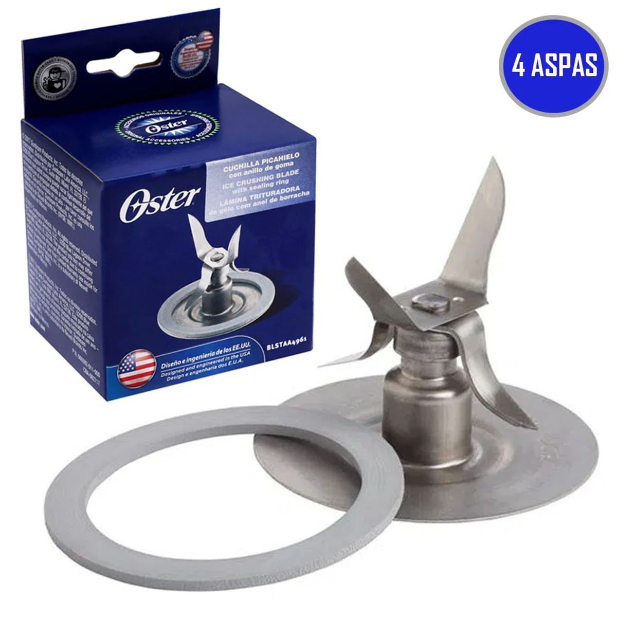 OSTER - CUCHILLA OSTER PICAHIELO DE ACERO CON ANILLO DE GOMA