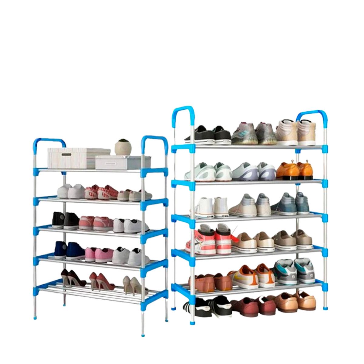 GENERICO - Pack12 Estanteria Vertical de 5 Celeste Y+Regalo Stickers