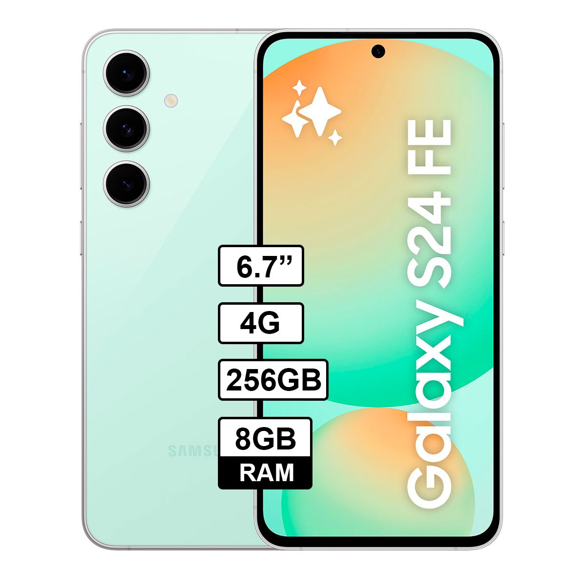 SAMSUNG - Celular Samsung Galaxy S24 FE 8GB RAM 256GB Color Verde