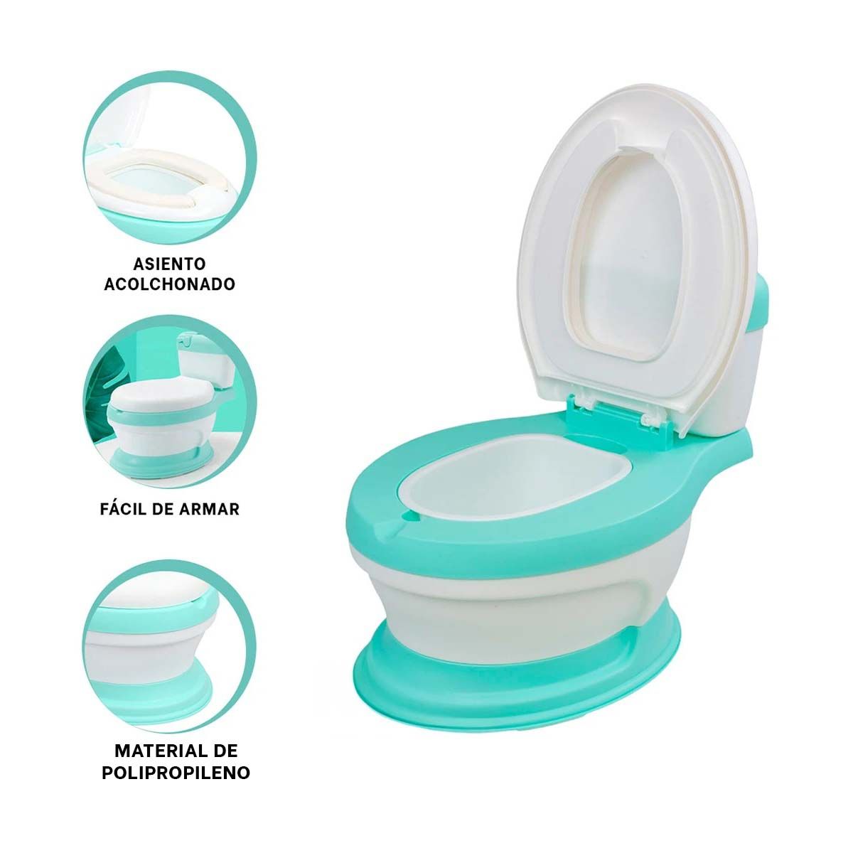 GENERICO - Pack2 Inodoro Infantil de Aprendizaje para Ninos en Verde