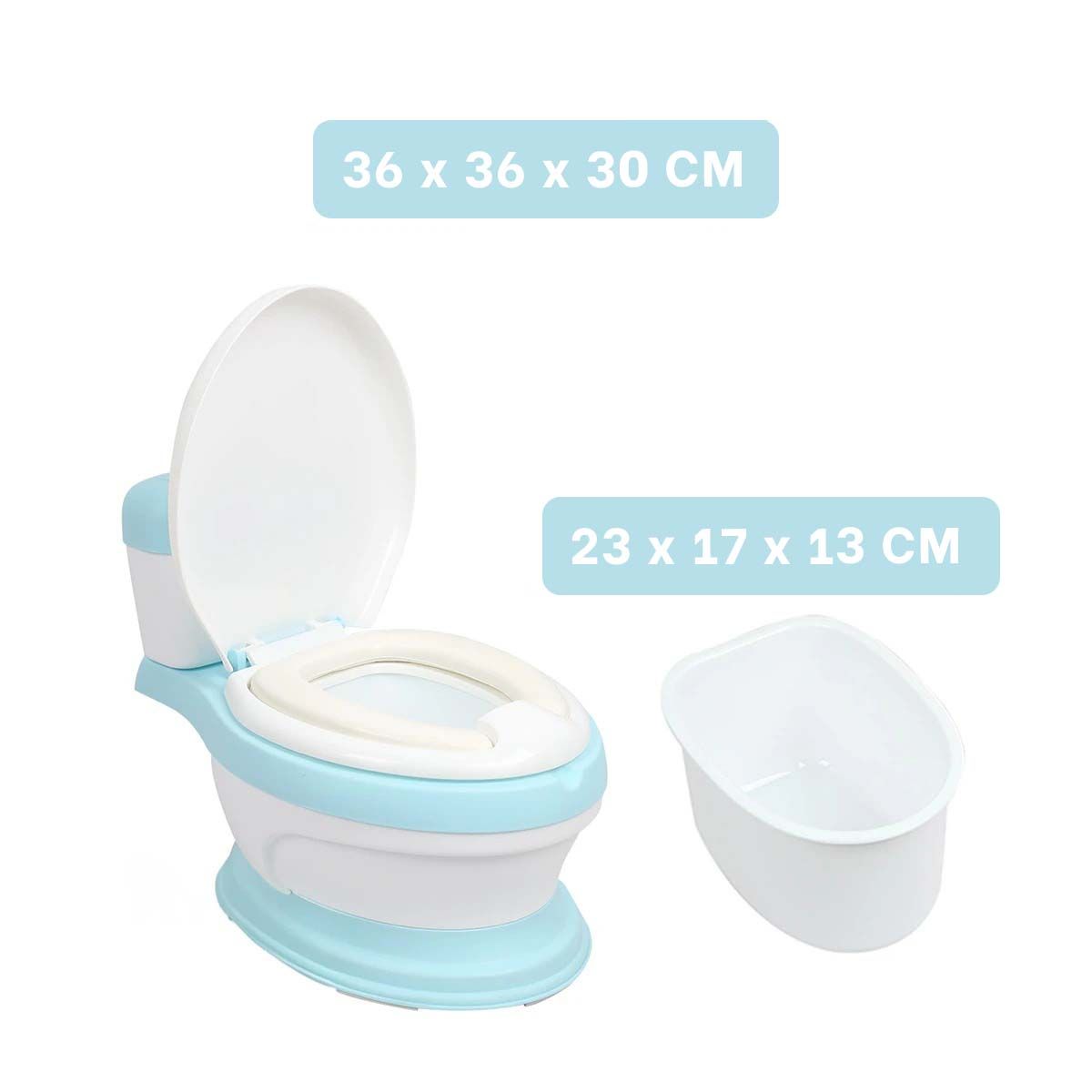 GENERICO - Inodoro Resistente de Color Celeste Y+Papel de Regalo