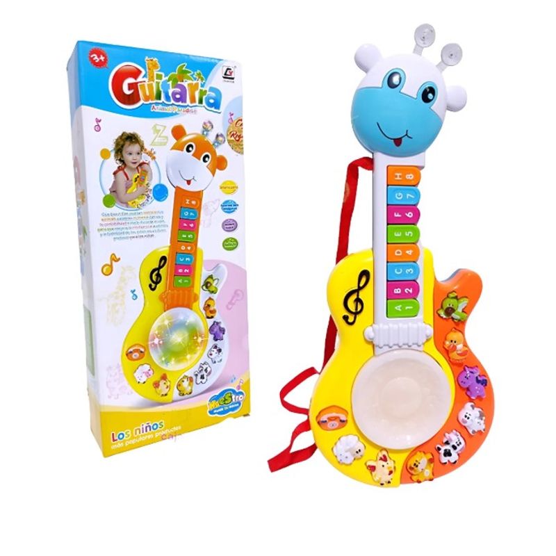 GENERICO - Guitarra Musical Para Bebes Jirafa Con Luz Y Sonido
