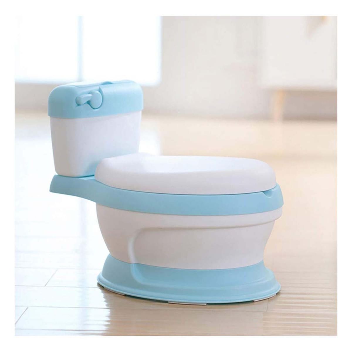 GENERICO - Pack4 Inodoro Infantil en Celeste Y+Regalo Agendita